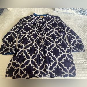 Roller Rabbit navy/blue tunic, size xl